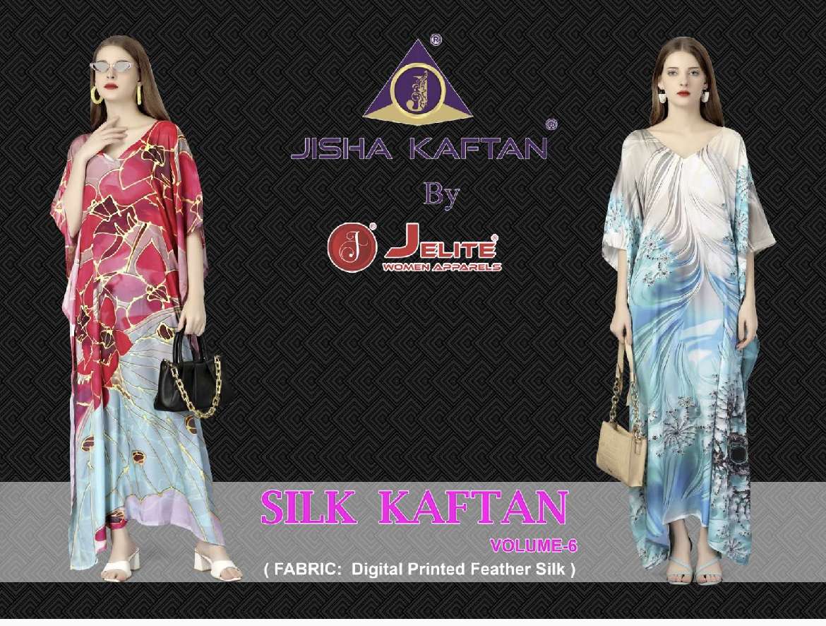 Jisha kaftan silk kaftan vol 6 series 141-148 feather silk kaftan