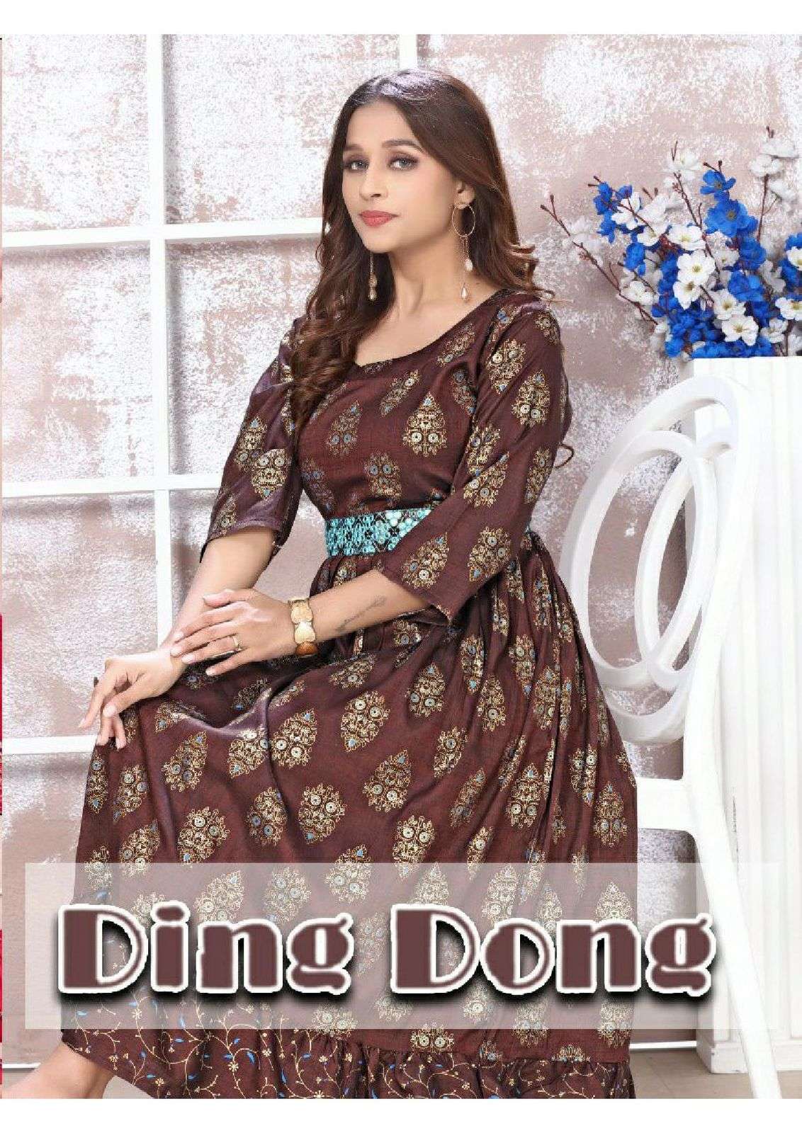 jlf ding dong vol 2 series 13001-13010 two tone rayon kurti