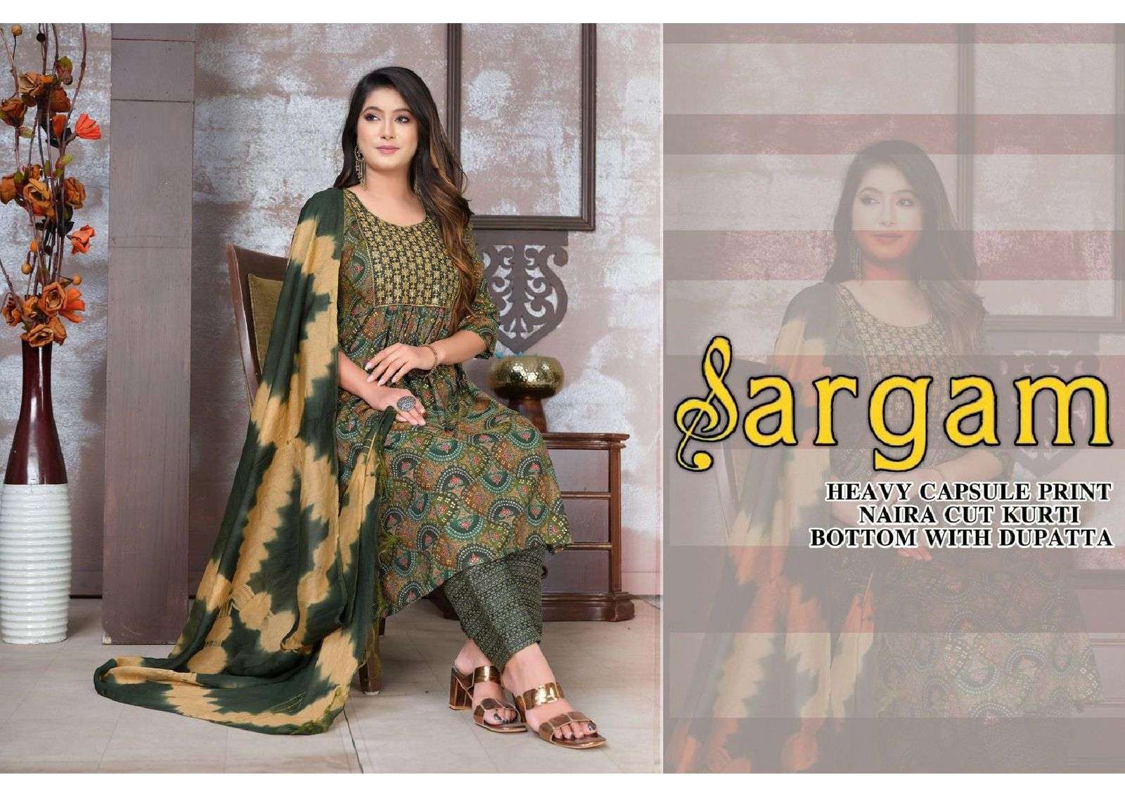 Jlf Sargam Vol 1 series 1001-1010 Fancy Capsule Rayon suit