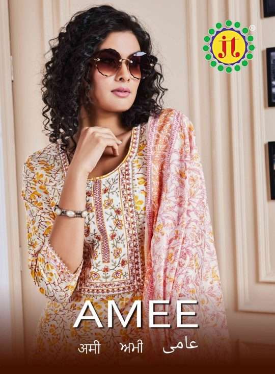 JT Amee series 1001-1008 Pure Lawn Cotton readymade suit 