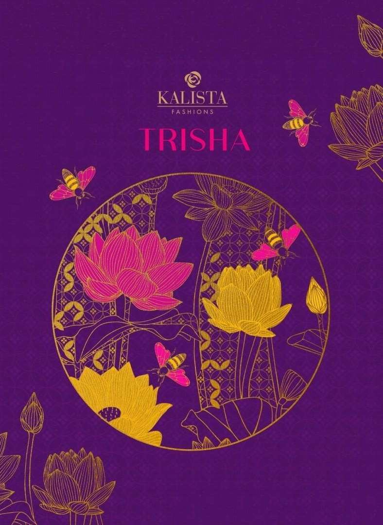 kalista trisha series 80001-80006 padding fancy fabric saree