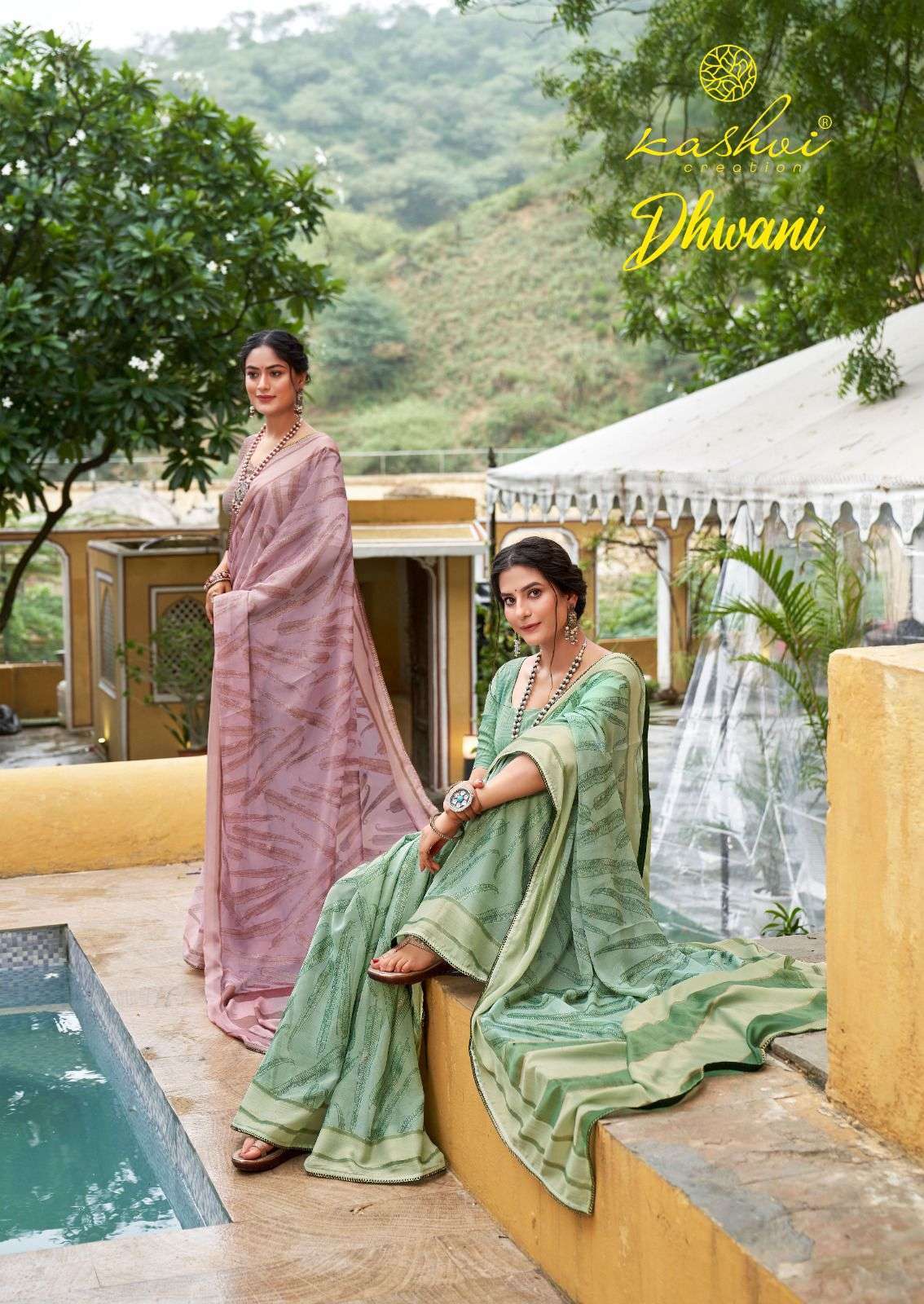 kashvi creation dhwani series 1001-1008 brasso saree