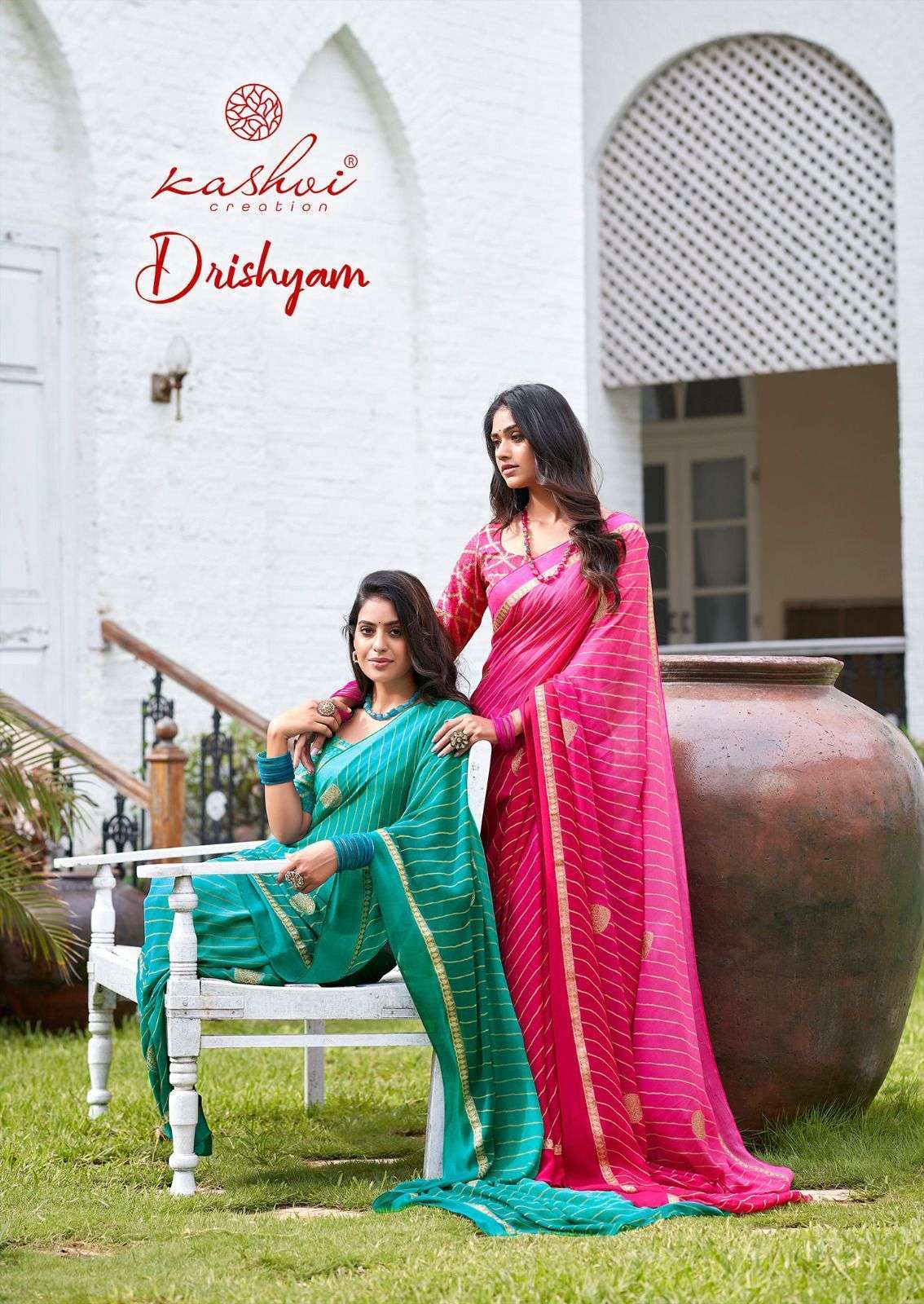 kashvi creation drishyam series 1001-1006 Dull Moss saree