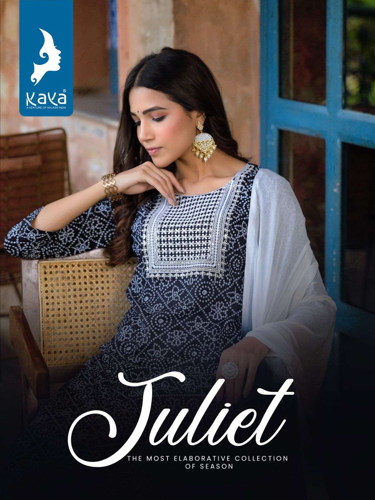 kaya juliet series 01-08 rayon print readymade suit 