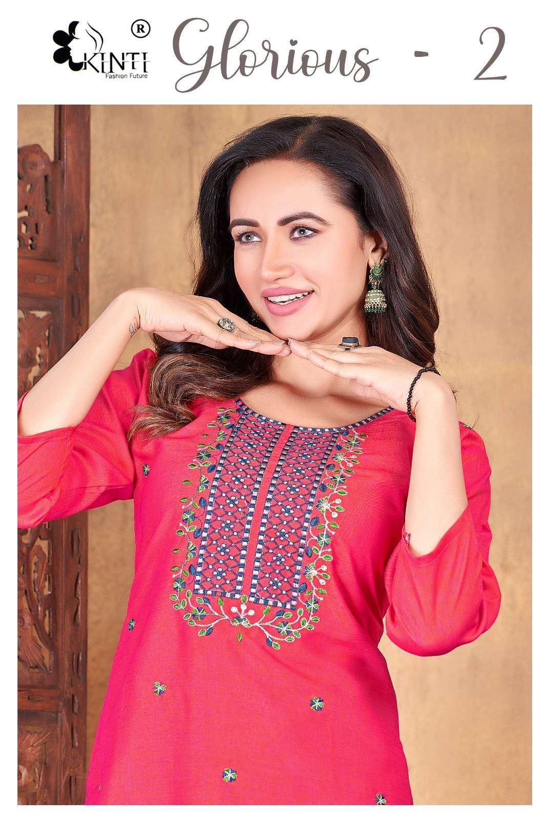 kinti glorious vol 2 series Rayon Two Tone kurti