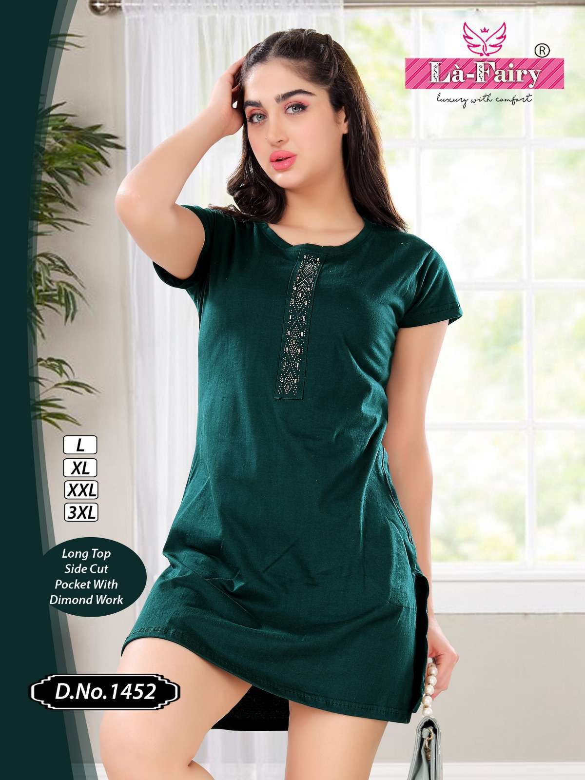 la fairy 1452 cotton hosiery Long Top 