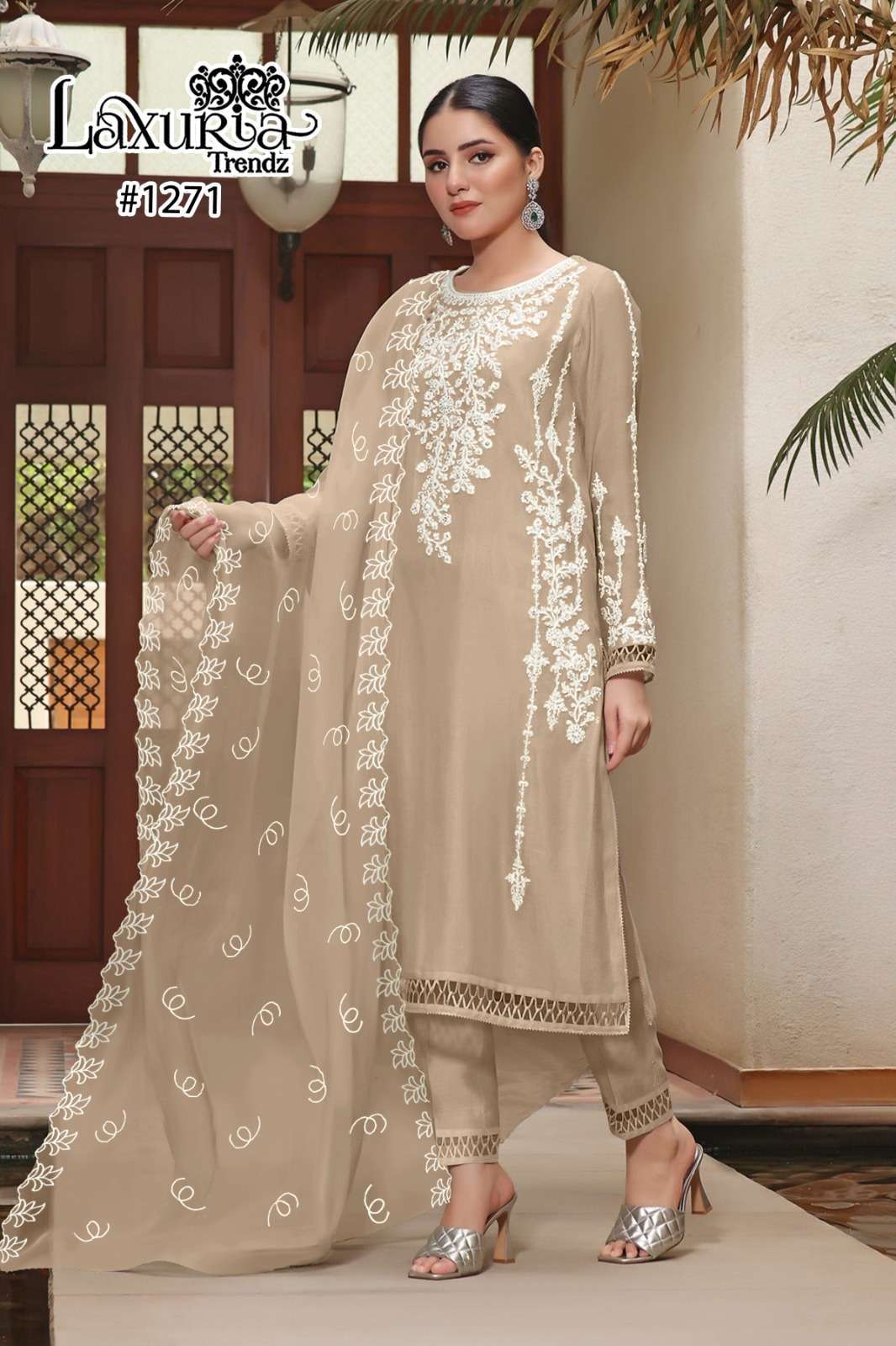 laxuria 1271 Faux Georgette Tunic With Hand Work