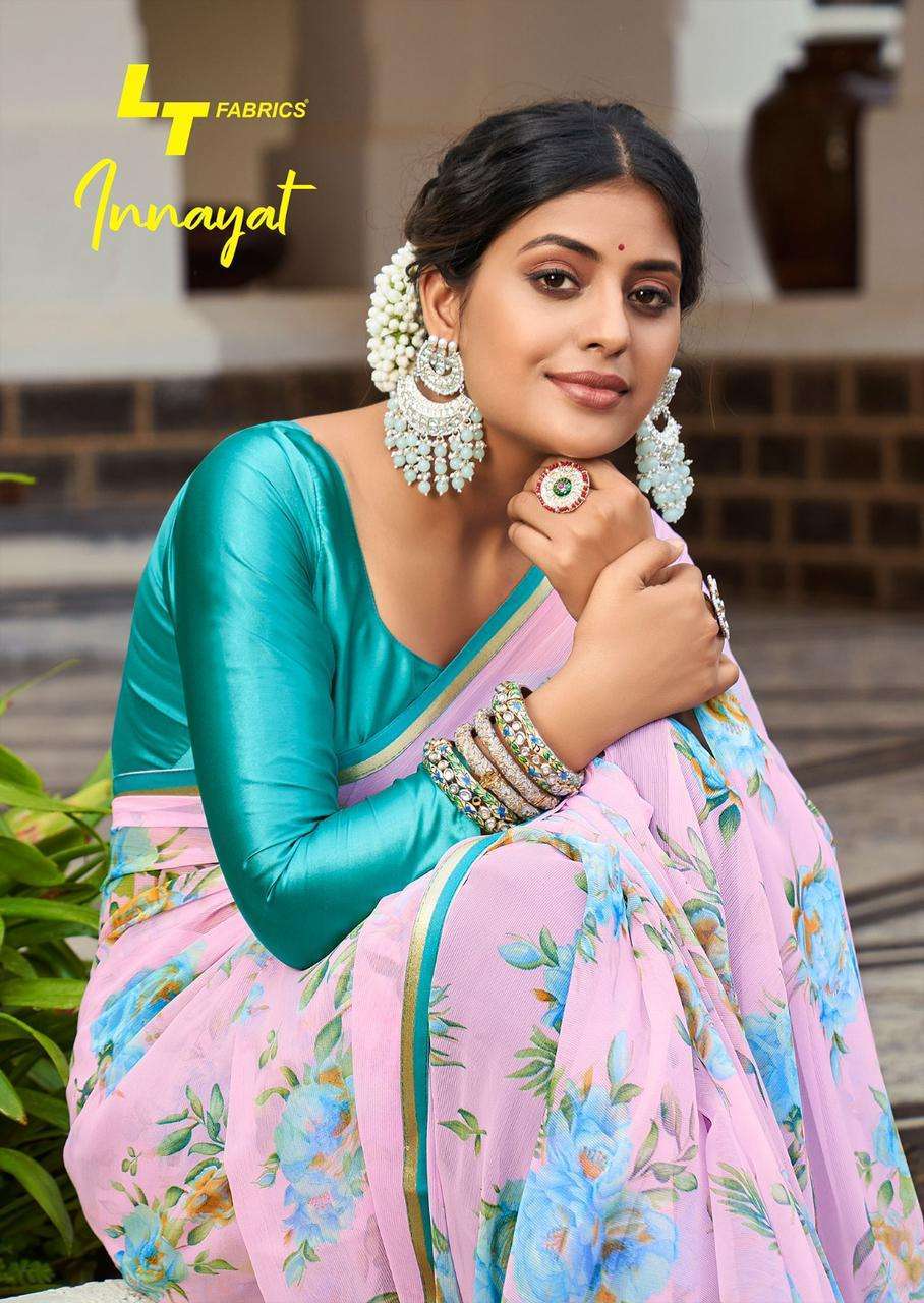 lt fashion innayat series 1001-1010 60gm Chiffon saree