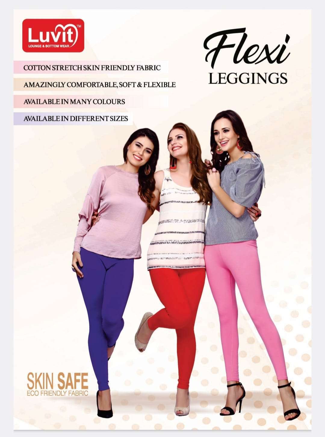 luvit flexi leggings comfortable cotton stretch skin friendly leggings collection
