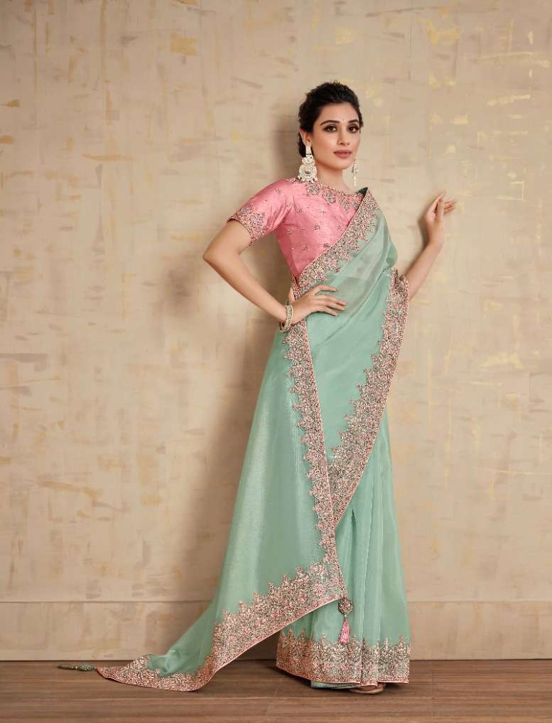 mahotsav mohmanthan 22200 alyona hits net organza saree