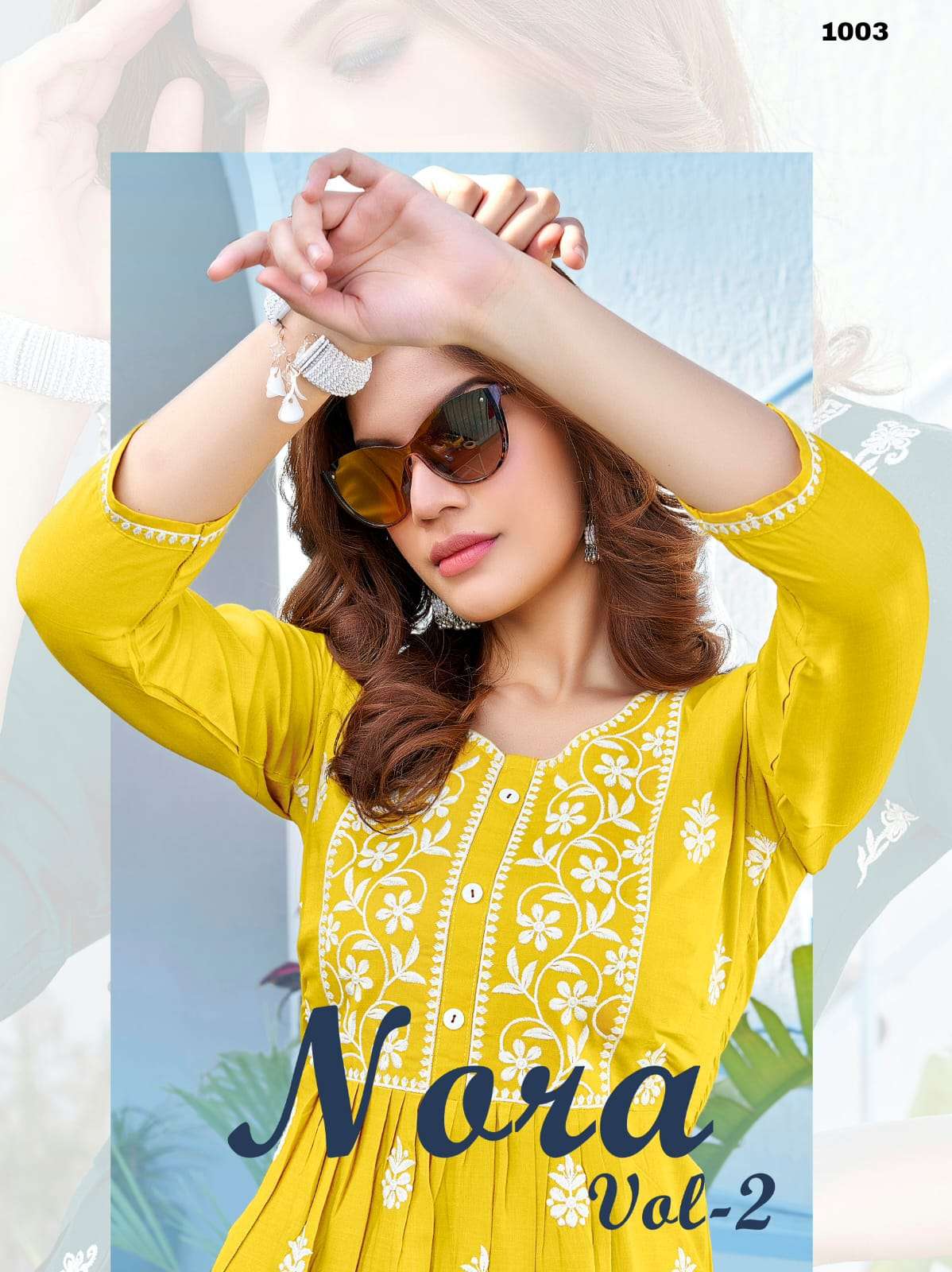 nora vol 2 designer heavy rayon slub 16kg kurti 