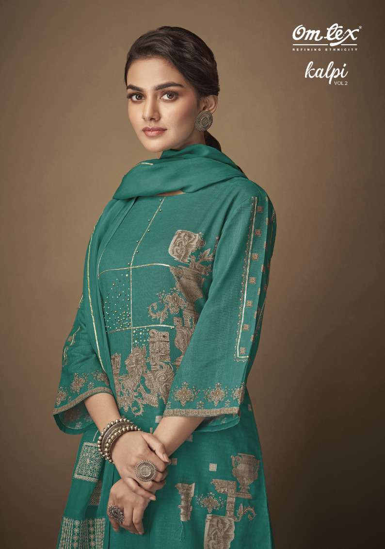 omtex kalpi vol 2 series 2331 linen cotton suit 