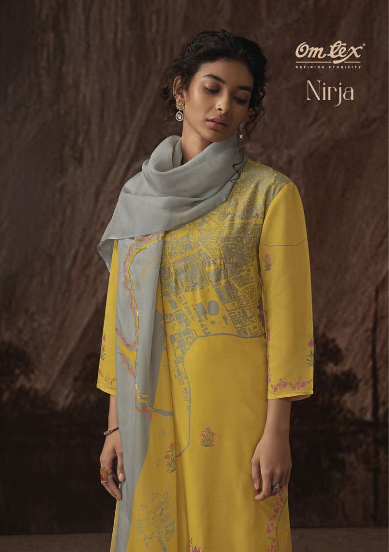 omtex nirja series 2031 muslin digital print suit 