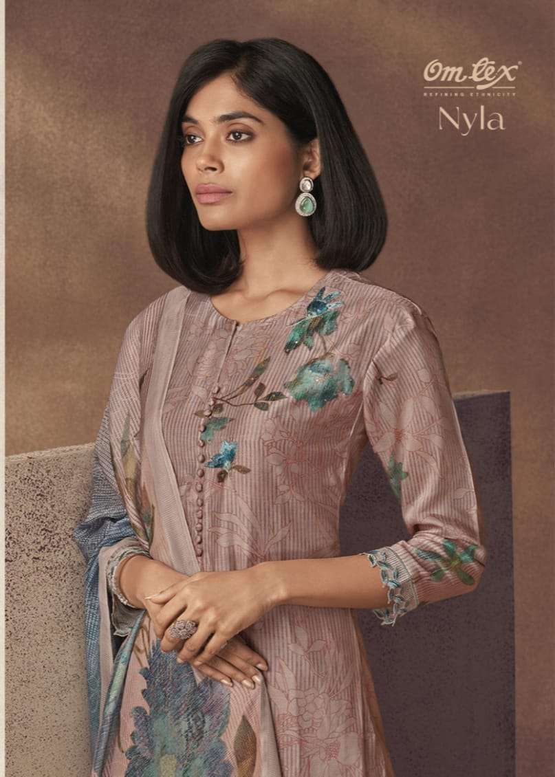 Omtex nyla series 2081 muslin digital print suit