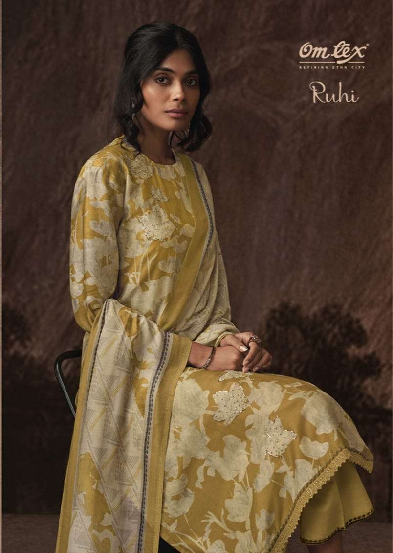 Omtex ruhi series 2091 muslin print suit