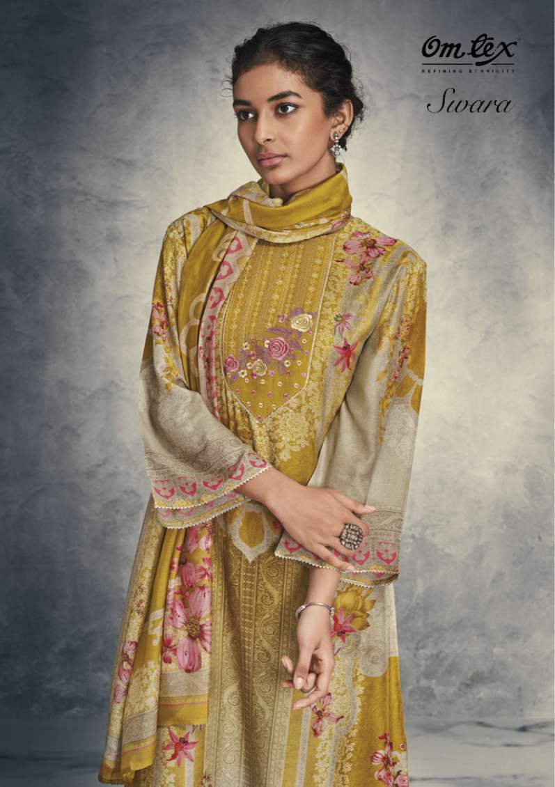 omtex swara series 2071 muslin digital print suit 