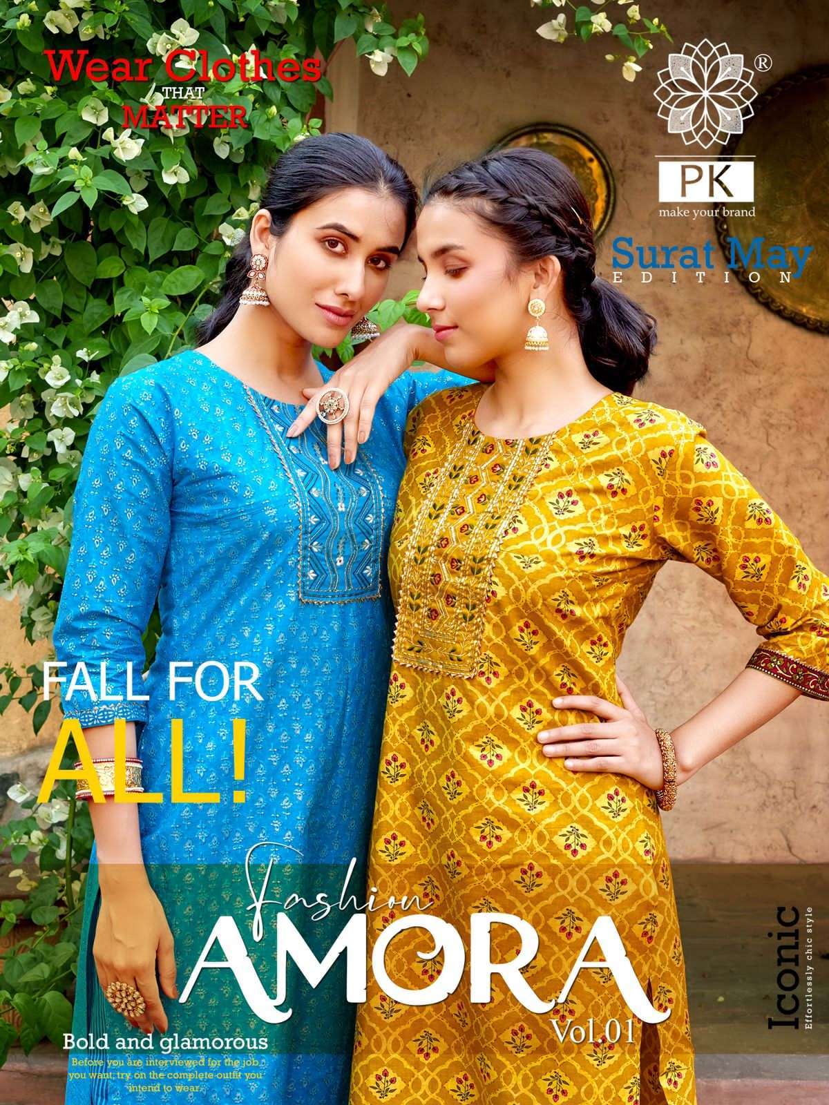 pk fashion amora vol 1 series 1001-1012  Cotton Print kurti