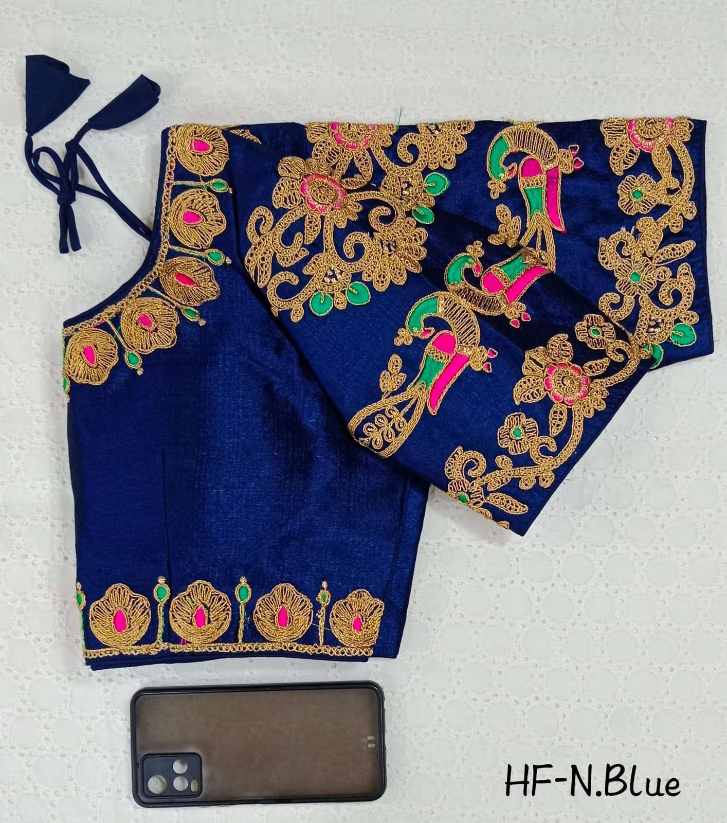 pr heavy pharma double peacock design multi designer work readymade blouse