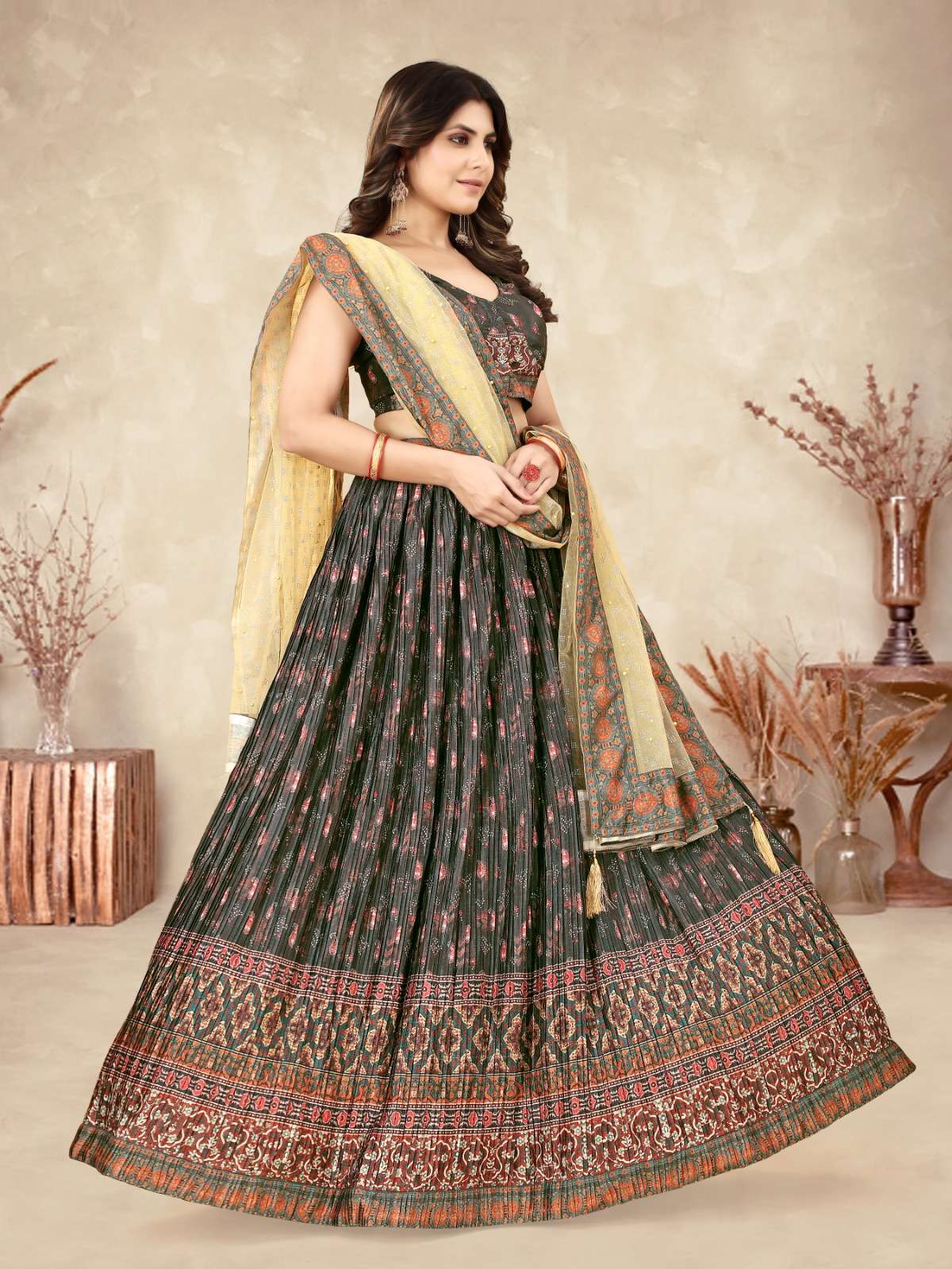 pr lucaya vol 9 heavy chinon silk lehenga