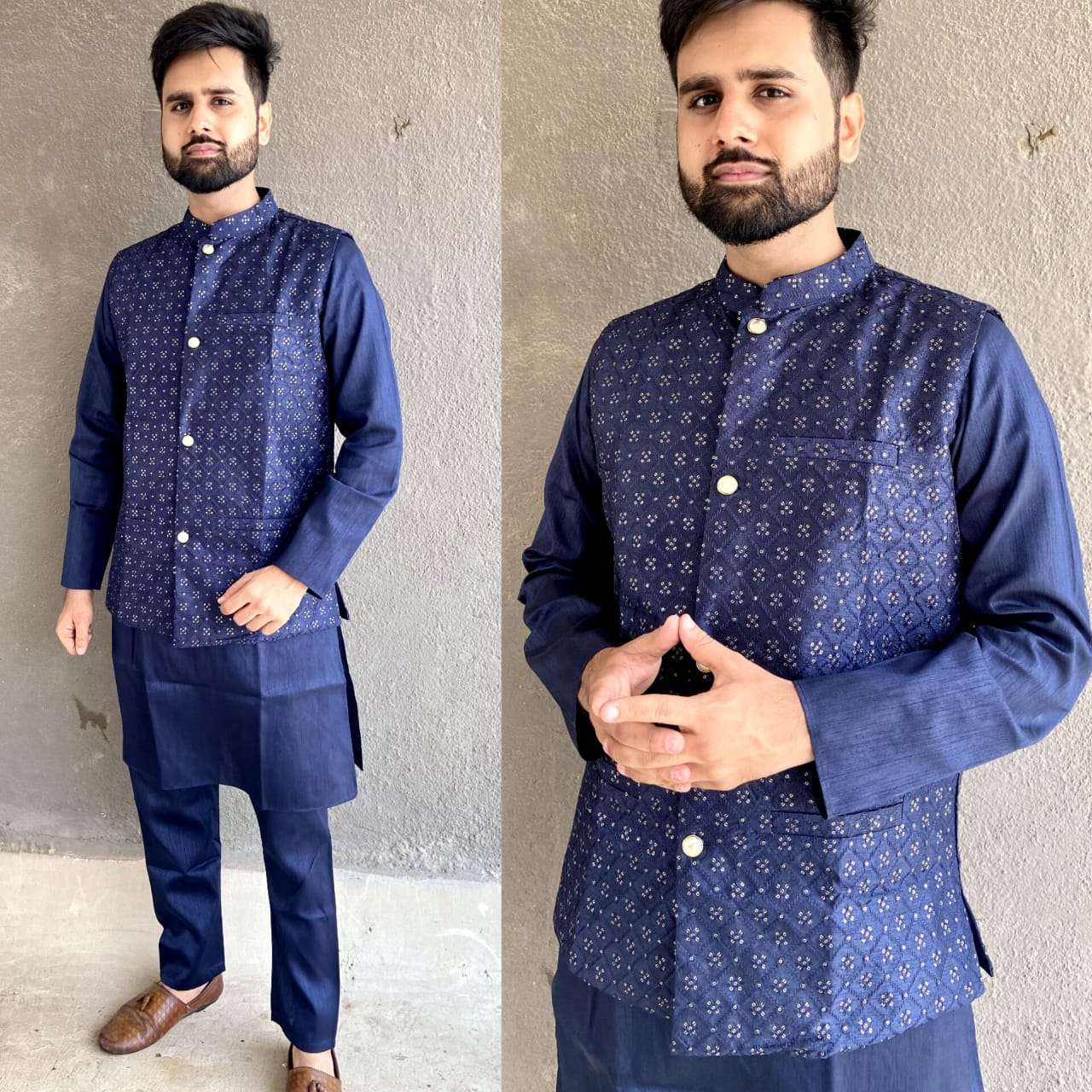 pr manyavar Heavy Banglori Silk kurta with koti 