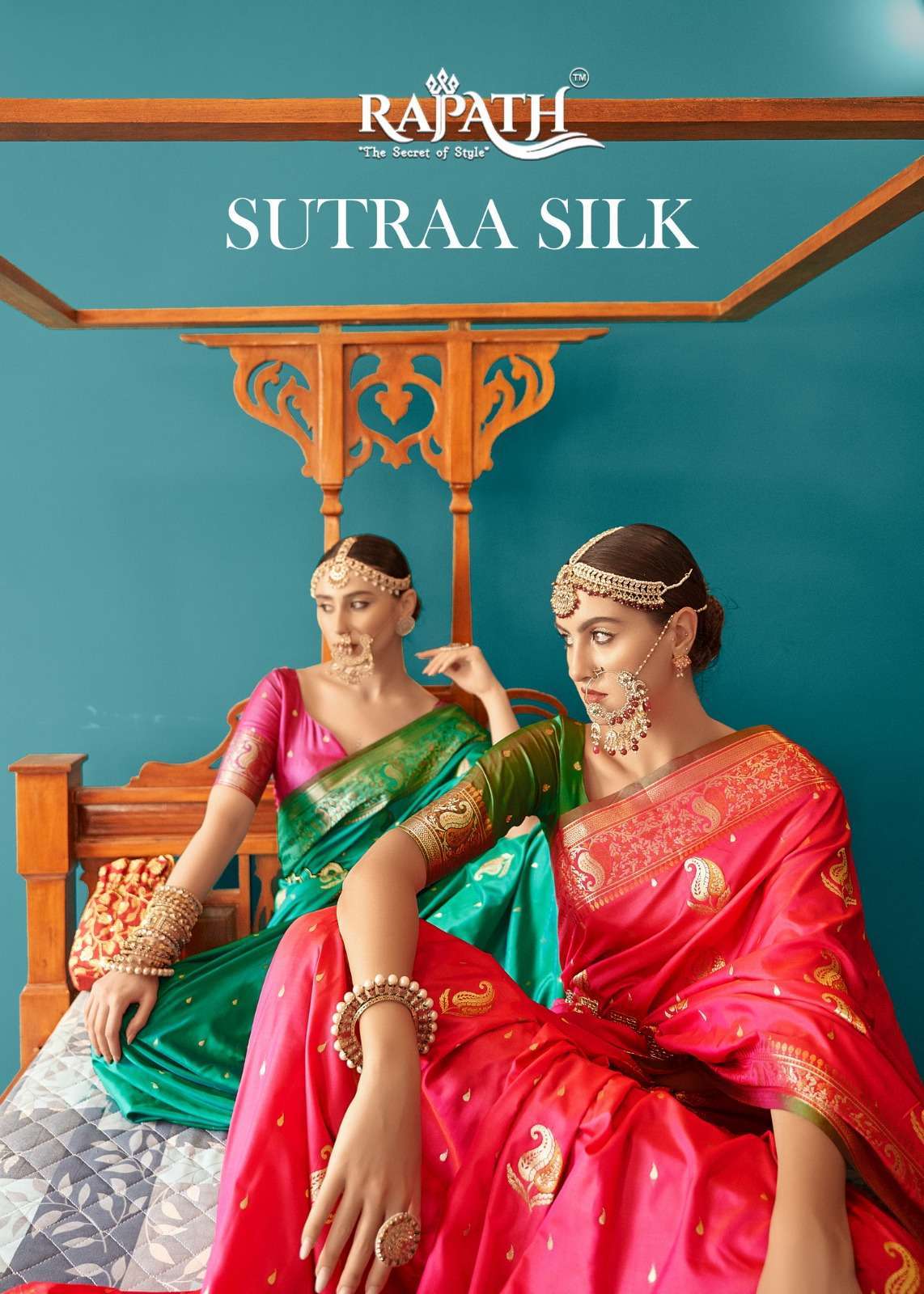 rajpath sutraa silk series 130001-130006 silk copper weaving saree