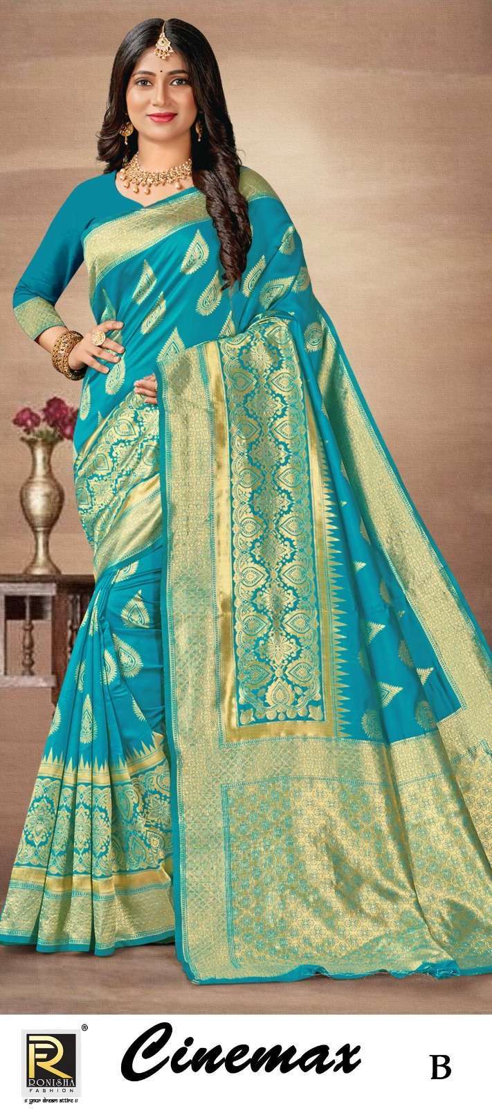 Ranjna aaree cinemax silk fabrics saree