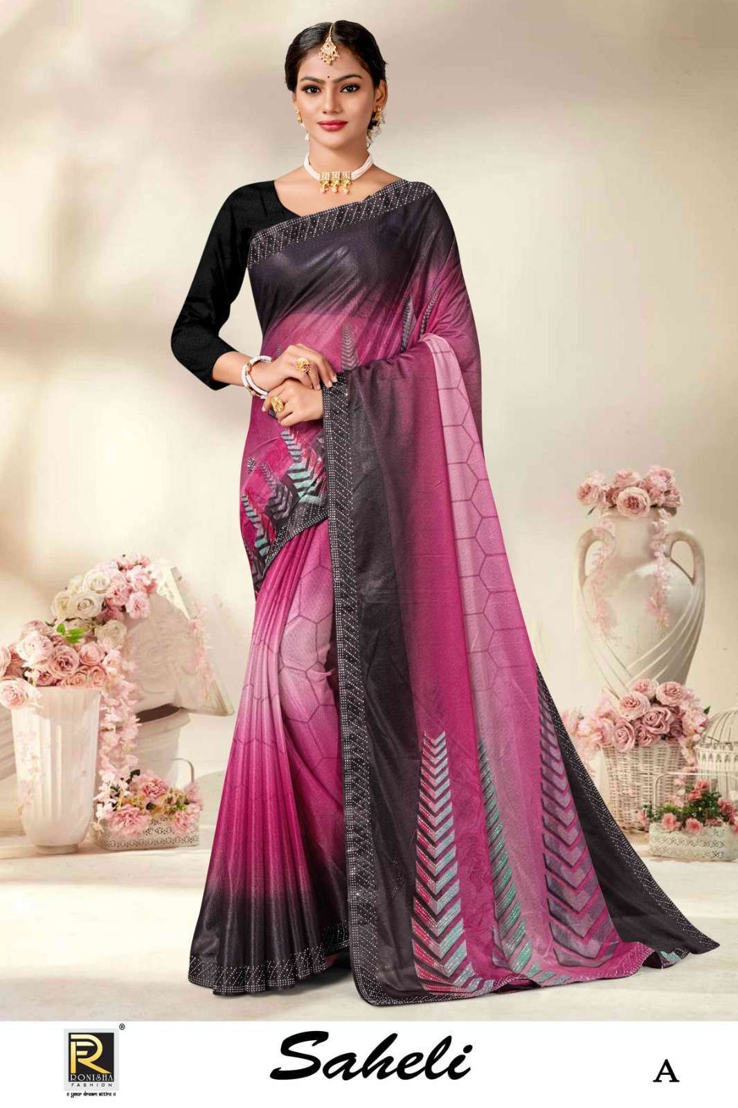 ranjna saree saheli imported lycra saree