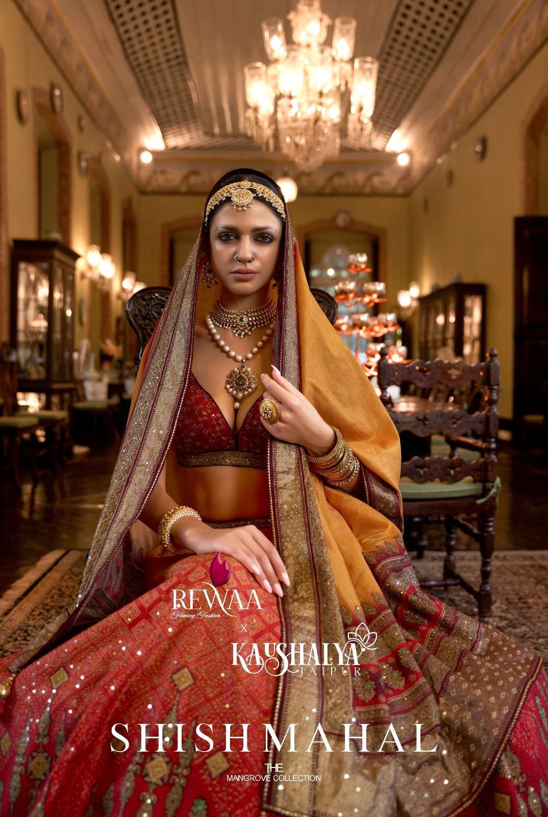 rewaa shishmahal series 1160-1165 smooth rajwadi silk lehenga