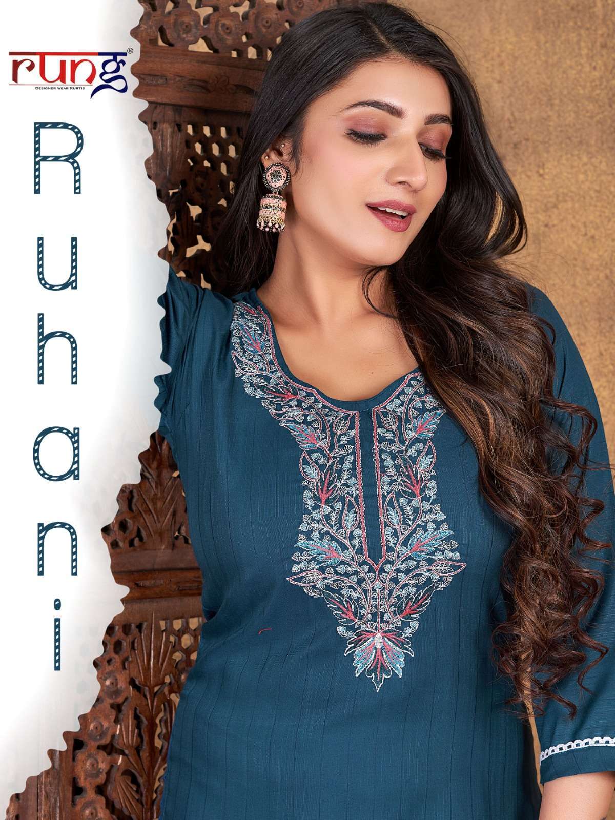 rung ruhani series 1001-1008 heavy rayon kurti 