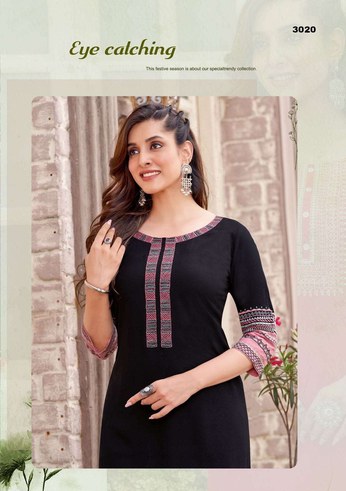 Salonee vol 4 series 3019-3024 heavy rayon kurti