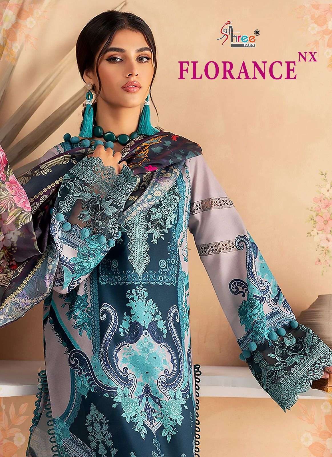 shree fabs florance nx series 3056-3060 pure cotton suit 