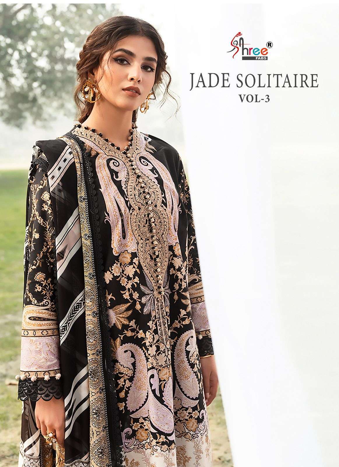 shree fabs jade solitaire vol 3 series 3181-3186 pure cotton suit 