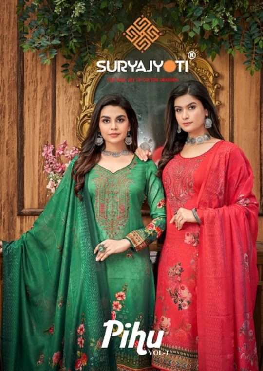 Suryajyoti Pihu Vol-1 series 1001-1008 Jaam Satin suit