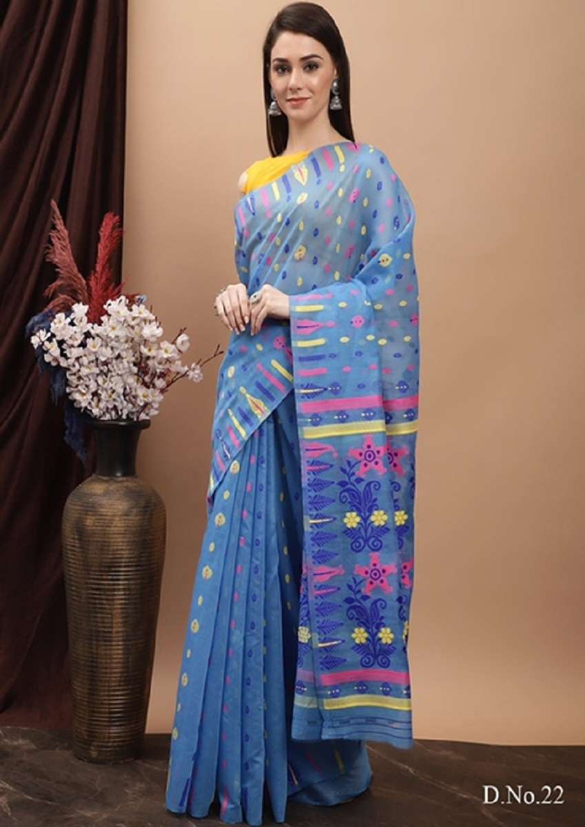 TC Degine No.22 Pure Jamdani Cotton Saree 