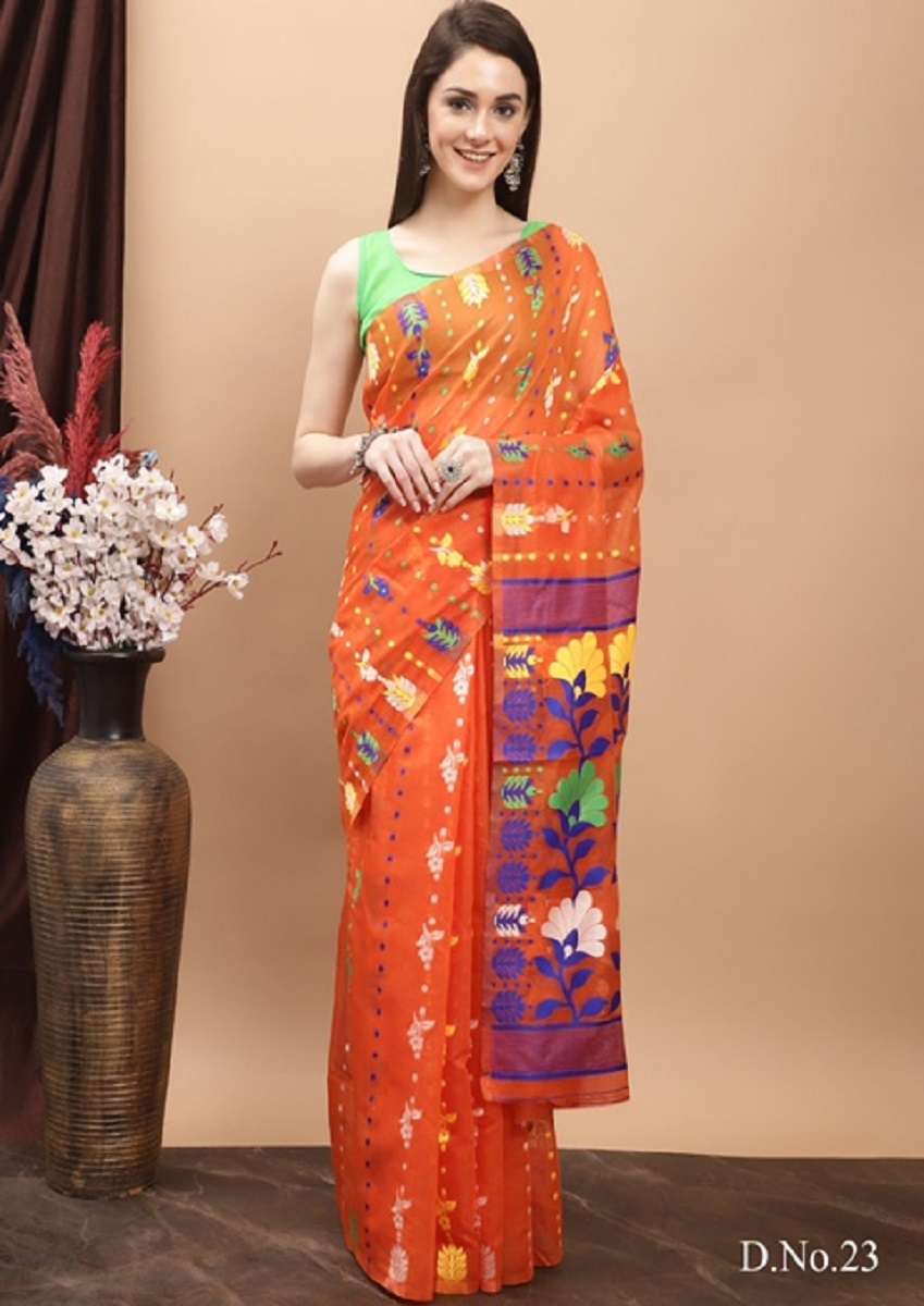 TC Degine No.23 Pure Jamdani Cotton Saree