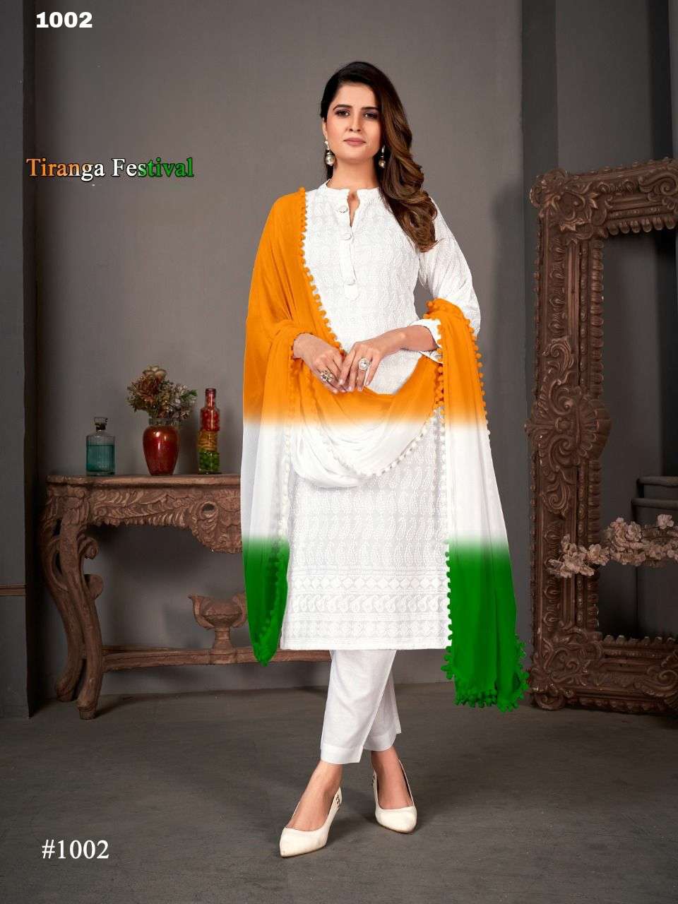 Trianga festival designer pure rayon suit 