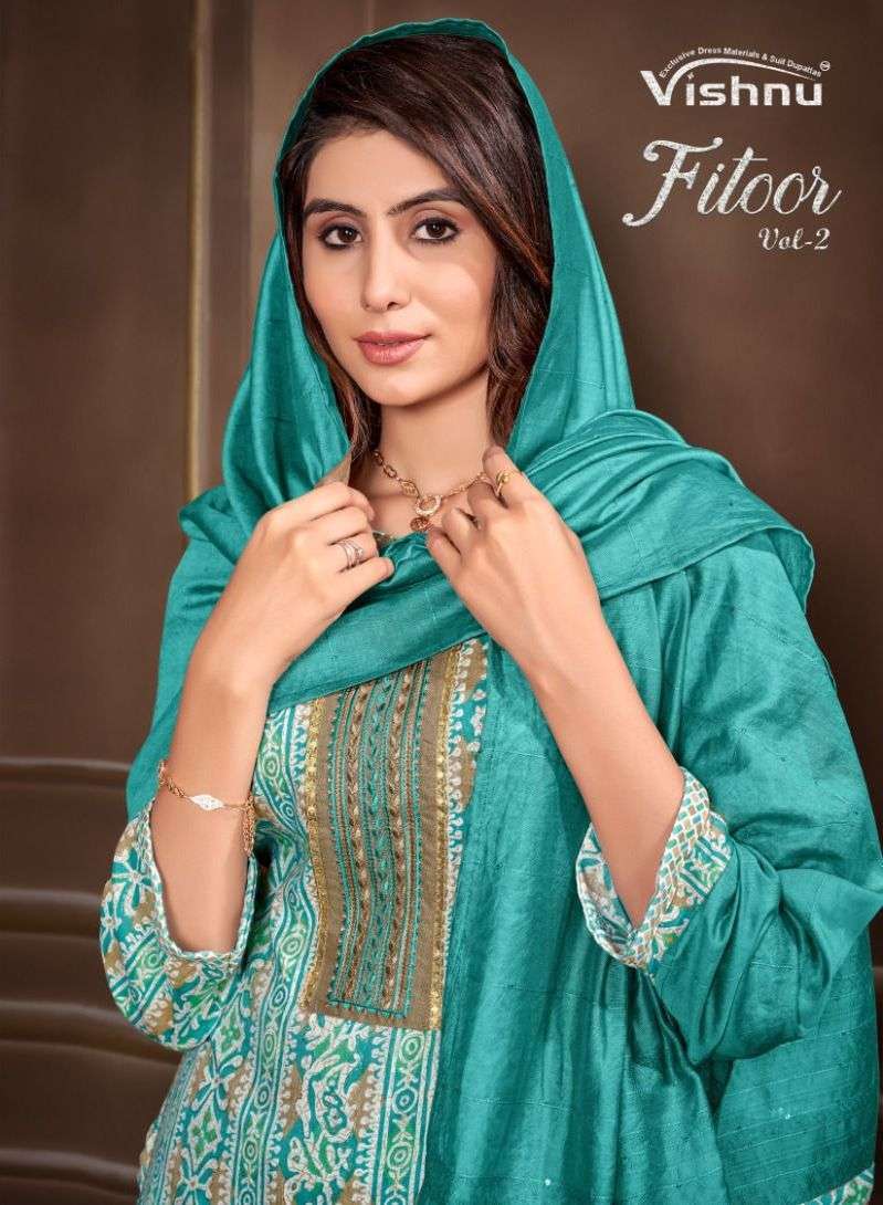 vishnu impex fitoor vol 2 series 98001-98012 capsule foil print suit 