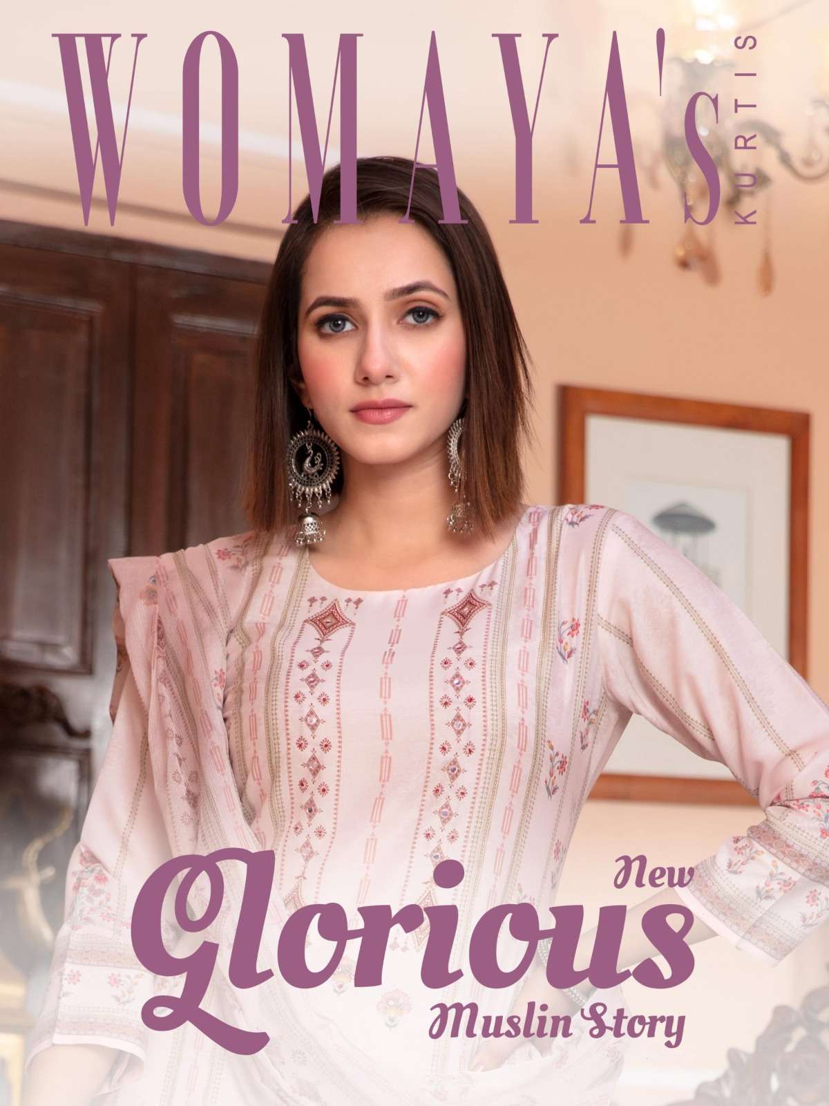 womaya kurtis glorious series 1261-1267 Muslin suit