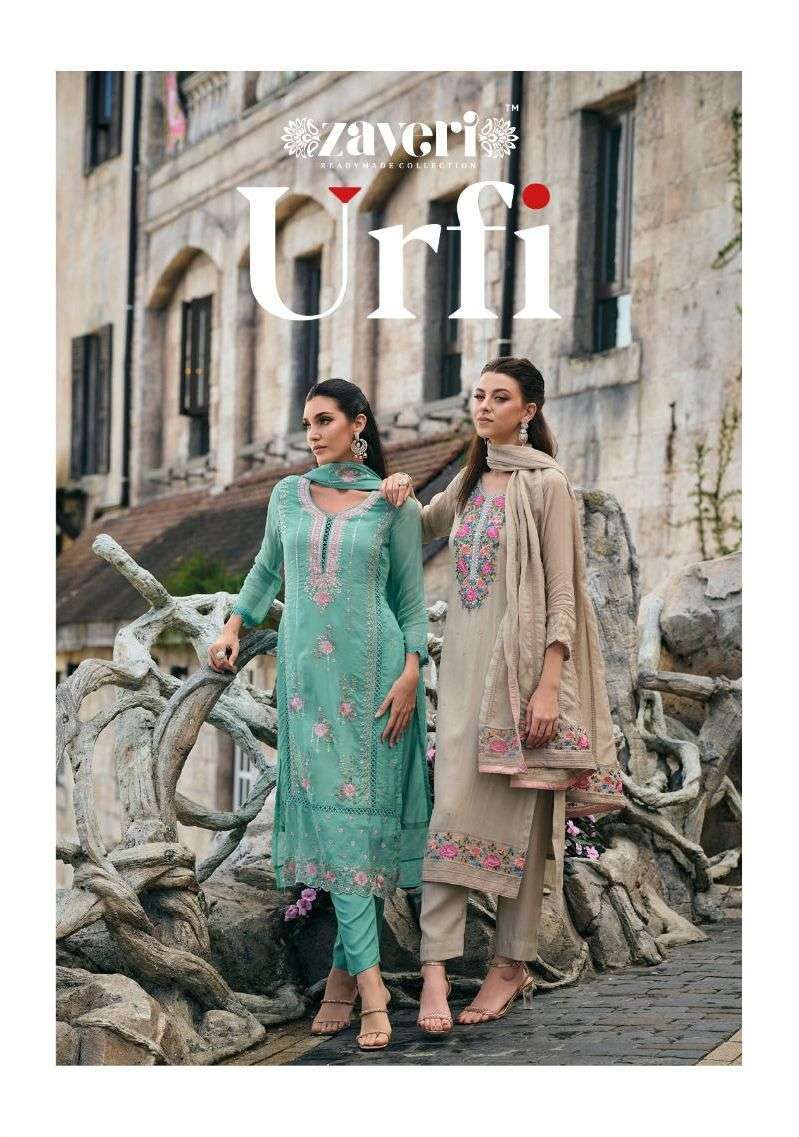 zaveri urfi series 1201-1204 heavy soft organza suit 