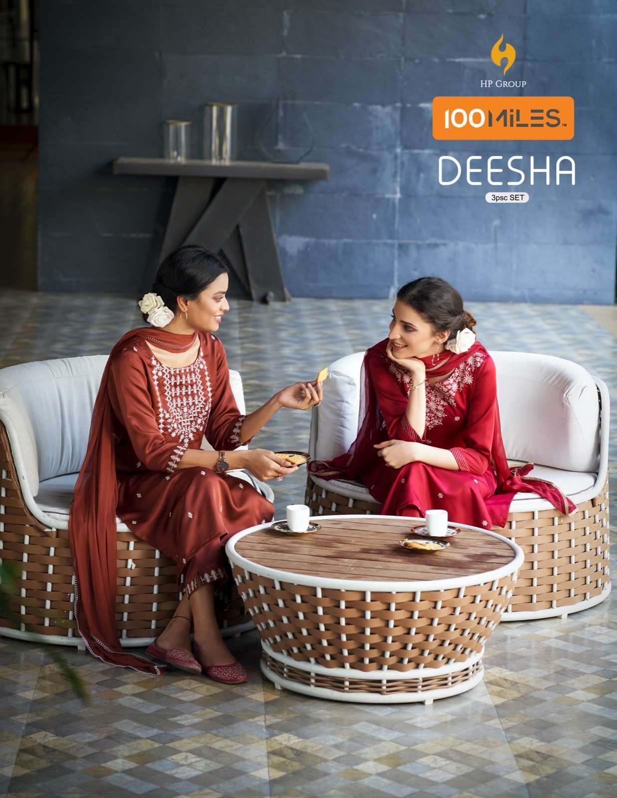 100 miles deesha series 01-04 Modal top and bottom with dupatta