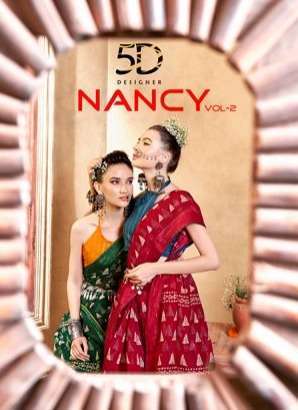 5d designer nancy vol 2 series 4521-4528 cotton saree