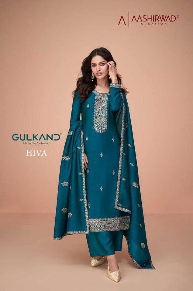 aashirwad gulkand hiva series 9728-9732 premium silk suit