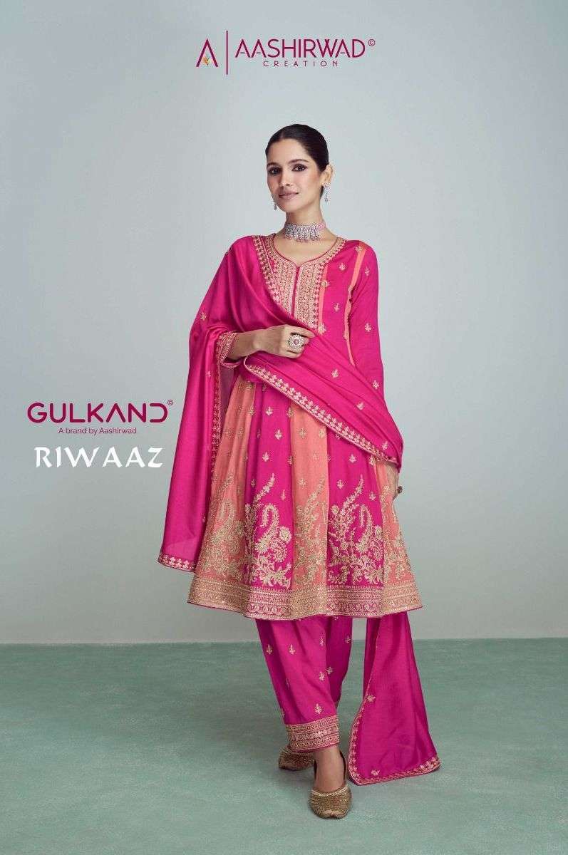 aashirwad gulkand riwaaz series 9704-9708 premium silk suit 