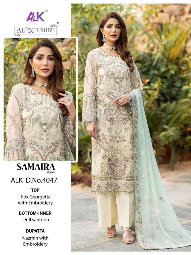 al khushbu 4047 georgette heavy embroidered suit 
