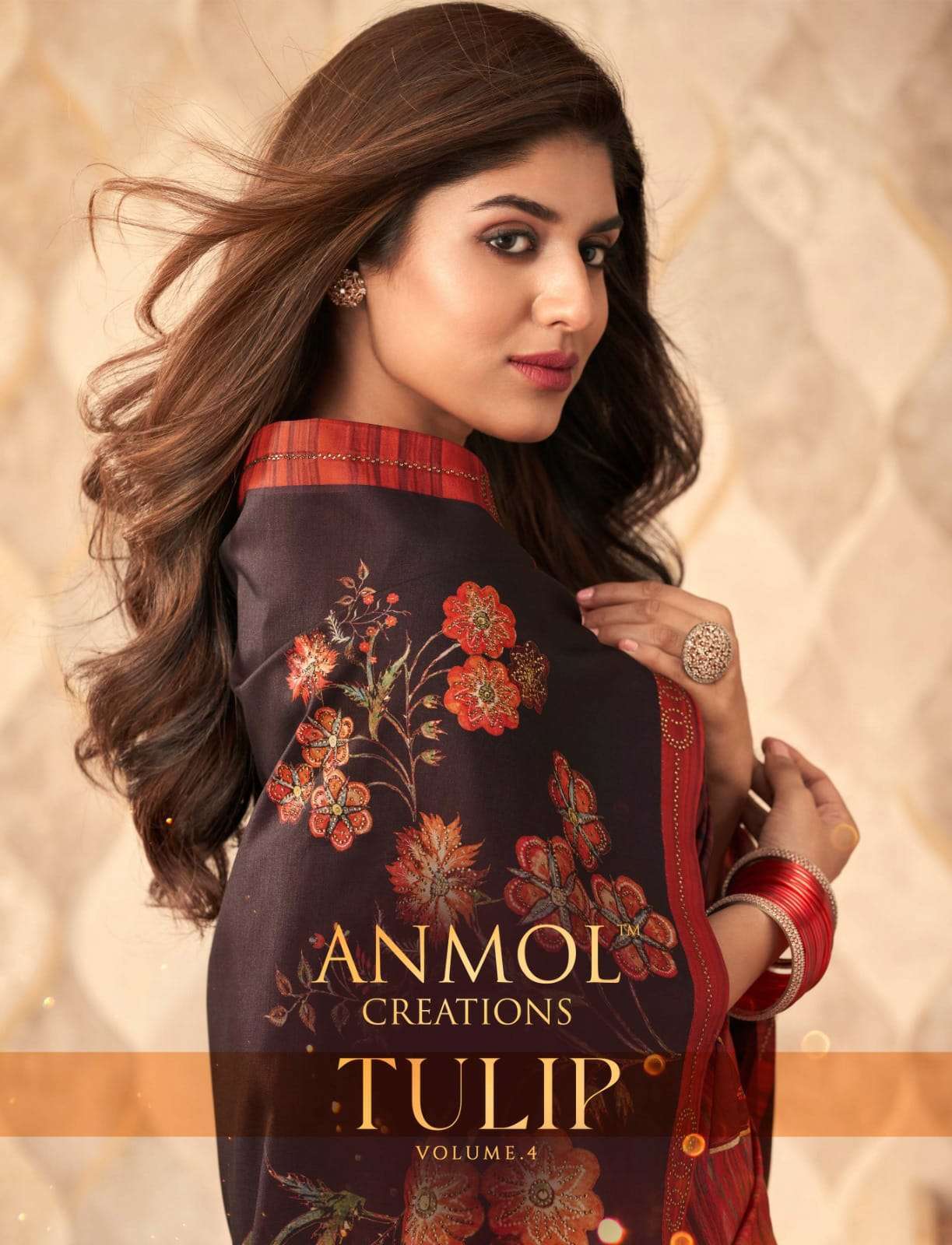 anmol tulip vol 4 series 401-409 silk digital print saree