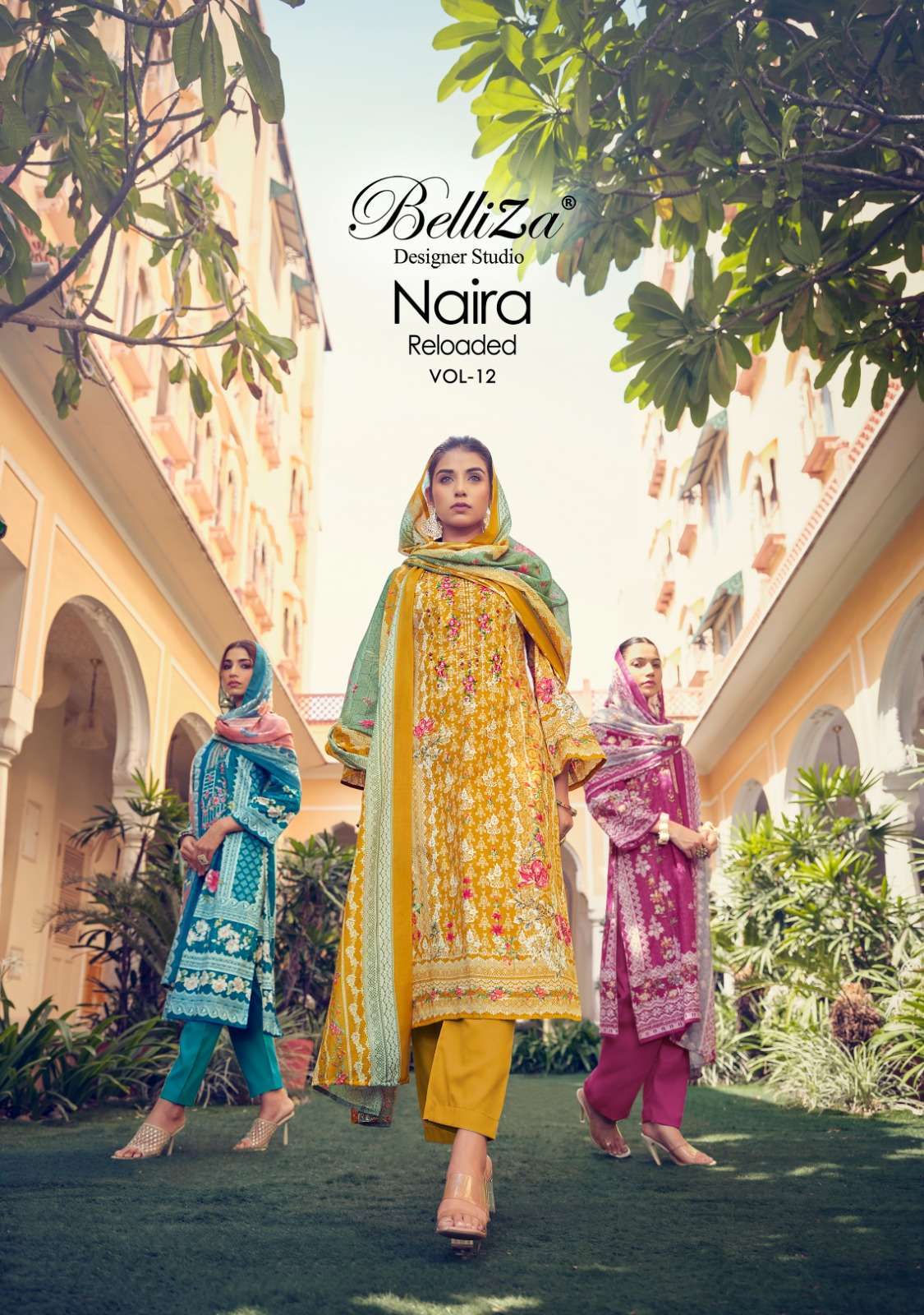 belliza naira vol 12 series 802001-802010 Pure Cotton Digital Prints suit