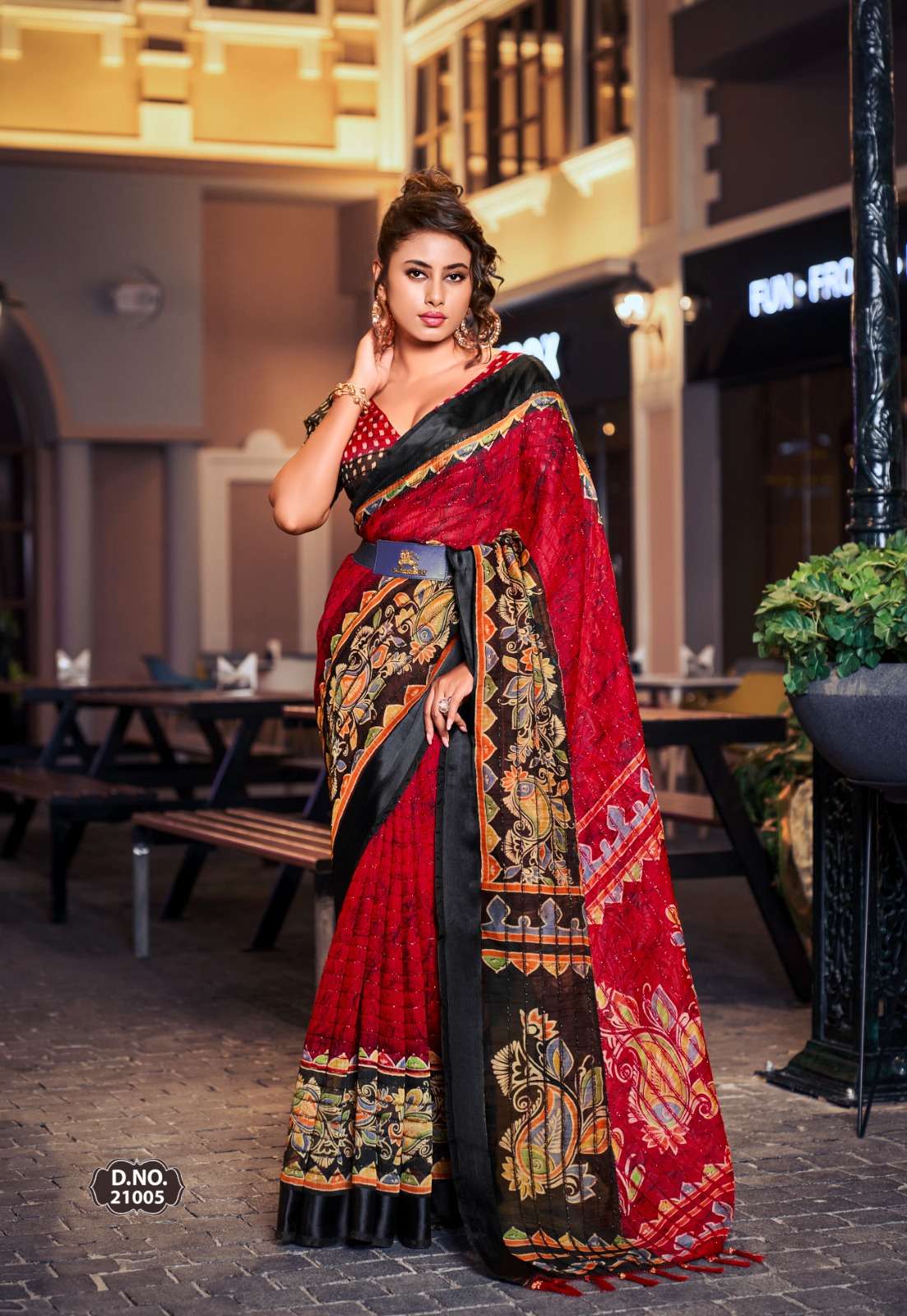 bt-10 designer cotton sattin patta saree 