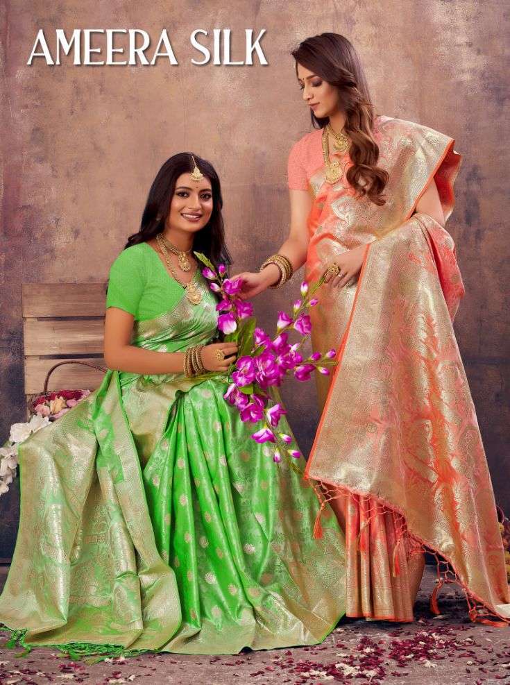 bunawat ameera silk series 14519-14524 Banarasi Soft Silk saree