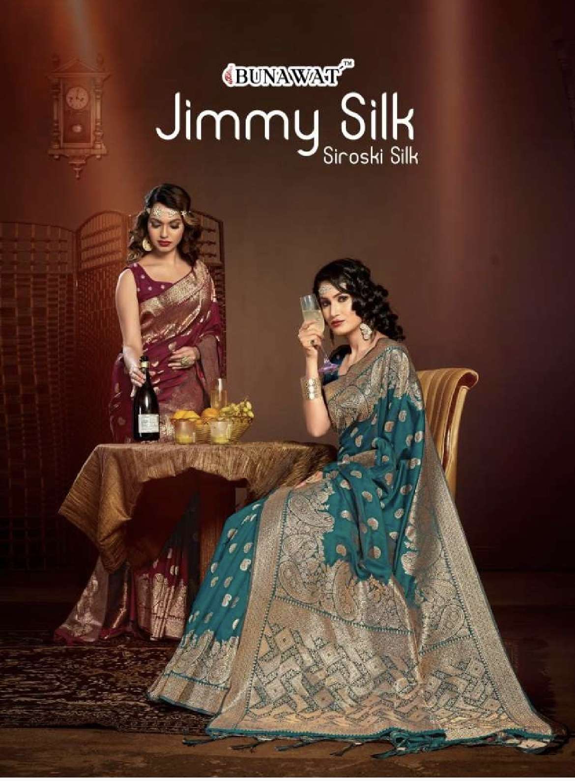Bunawat jimmy silk series 1001-1006 silk saree