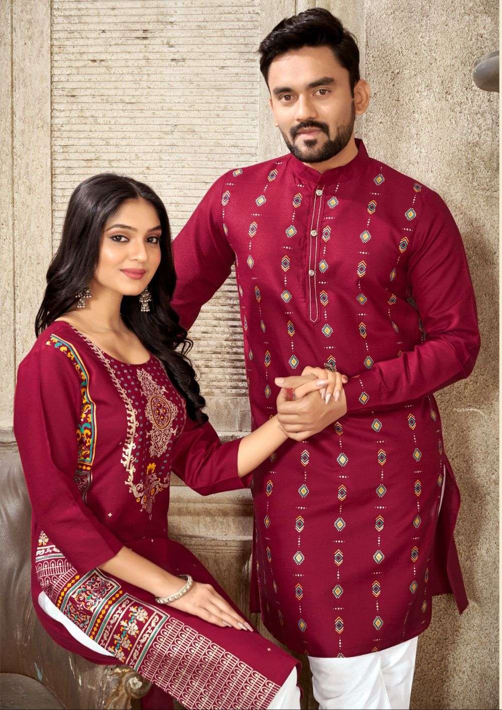 couple goals nx designer pure cotton kurti pant 